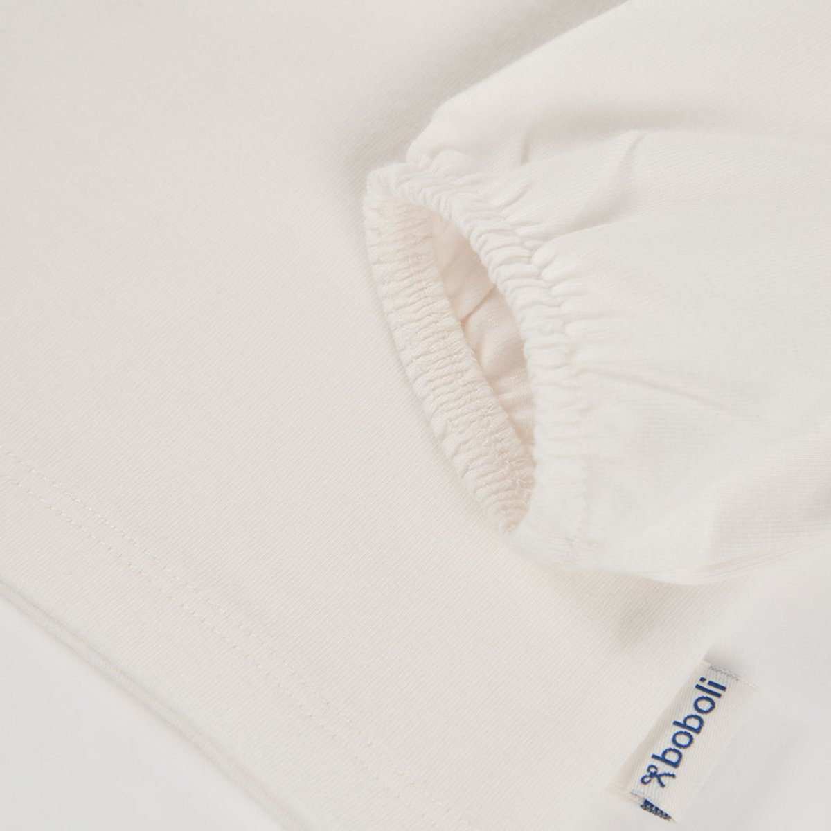 T-shirt fille en maille avec coeur blanc, BOBOLI