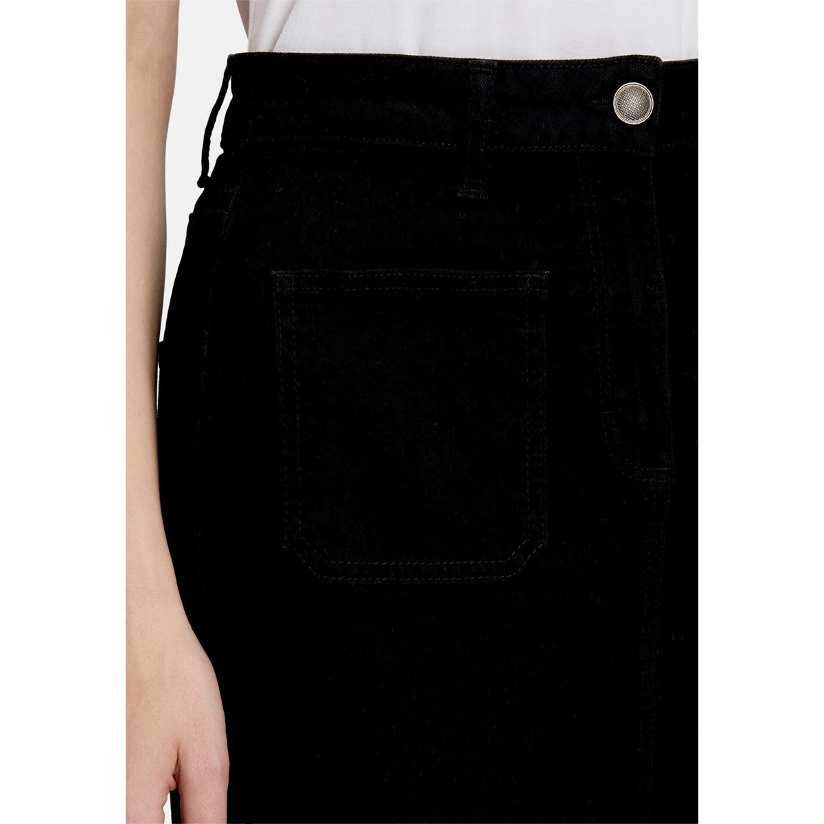 Jupe en jean à poches plaquées black denim, BETTY BARCLAY