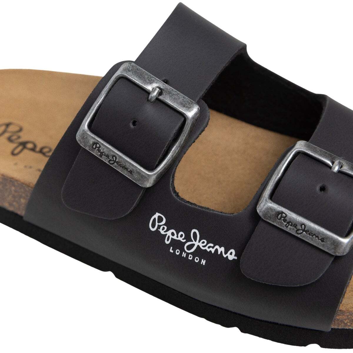 Sandales Avec Double Boucle noir, PEPE JEANS