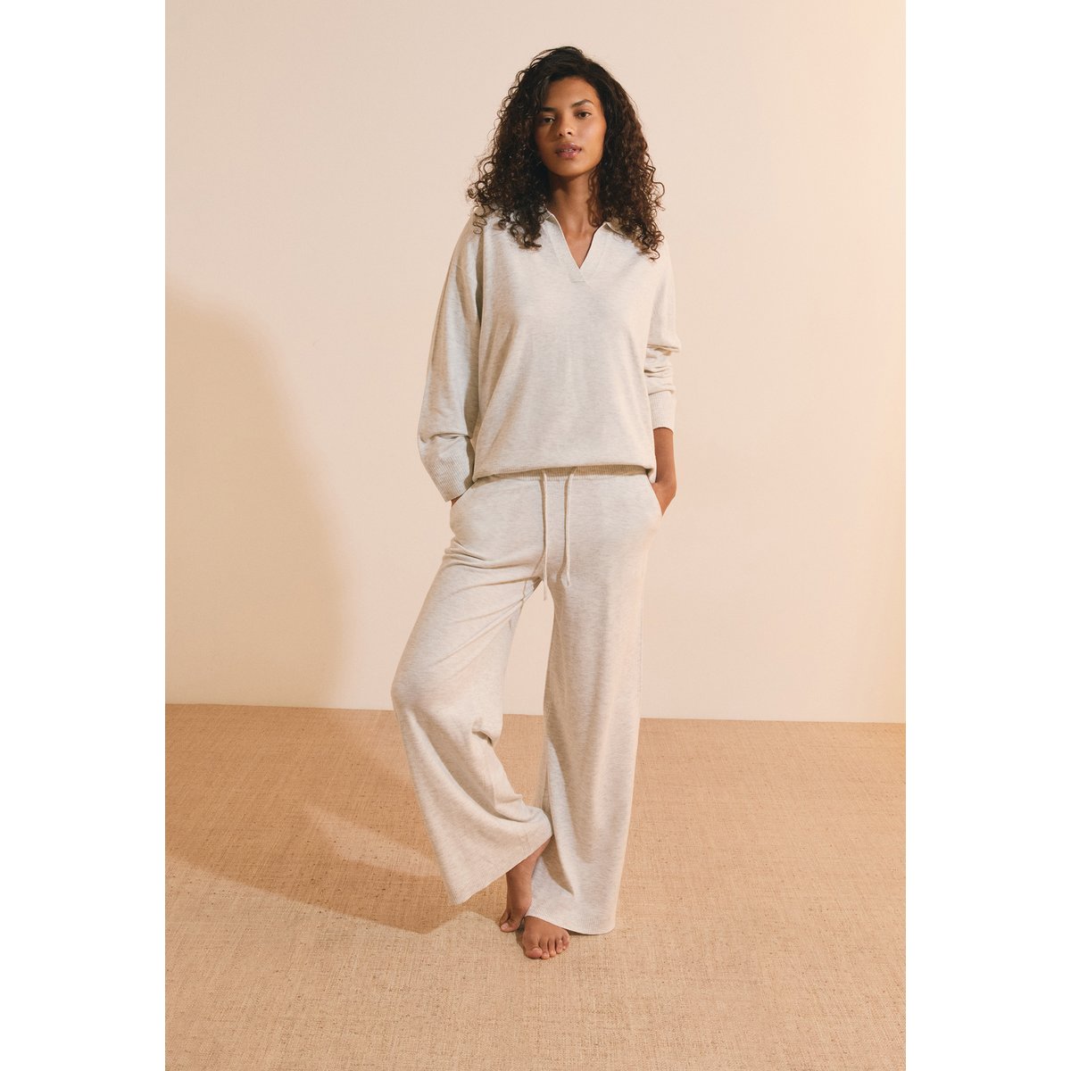 Pantalon de pyjama large BRIELA gris, ETAM