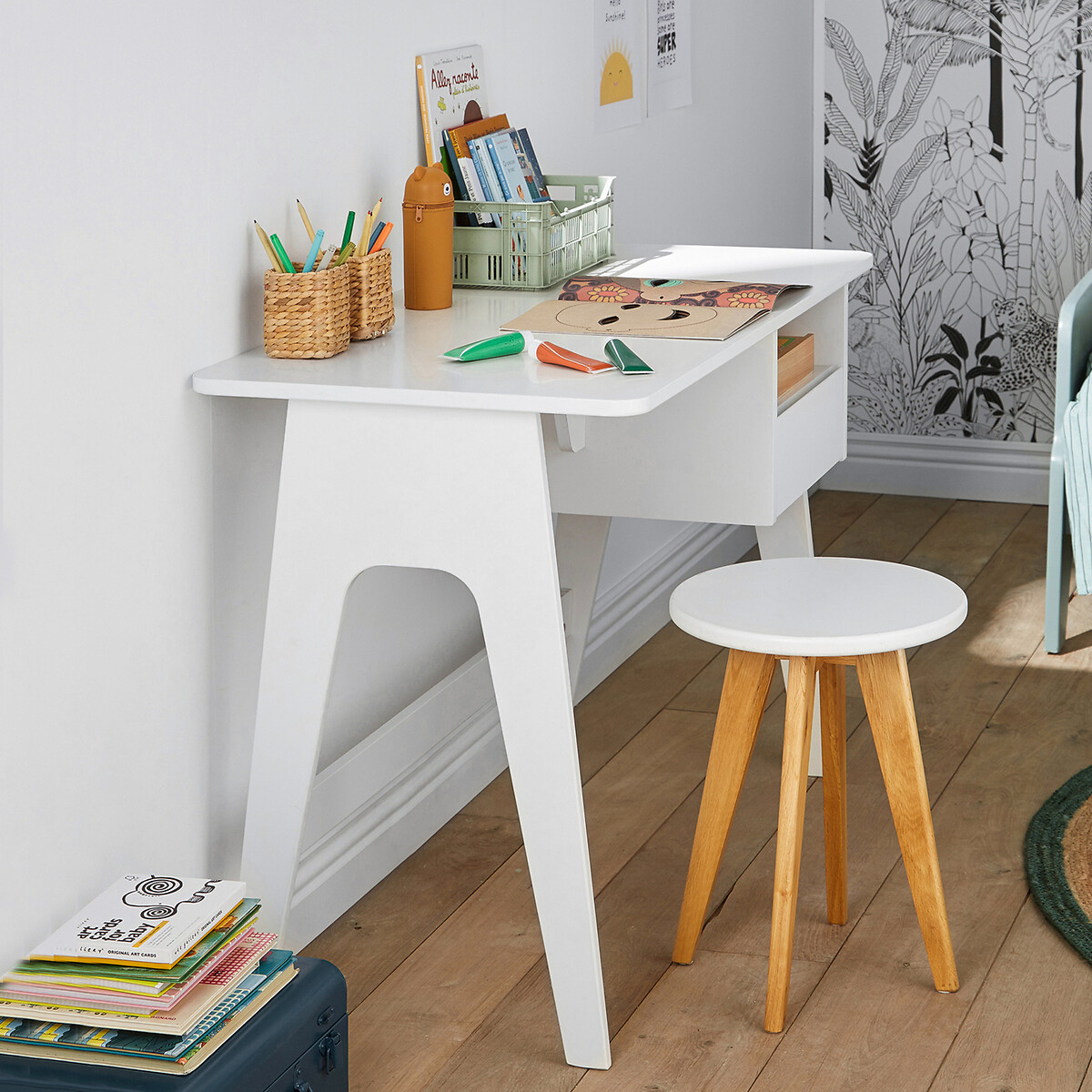 Bureau style rétro vintage, Adil vert de gris, LA REDOUTE INTERIEURS