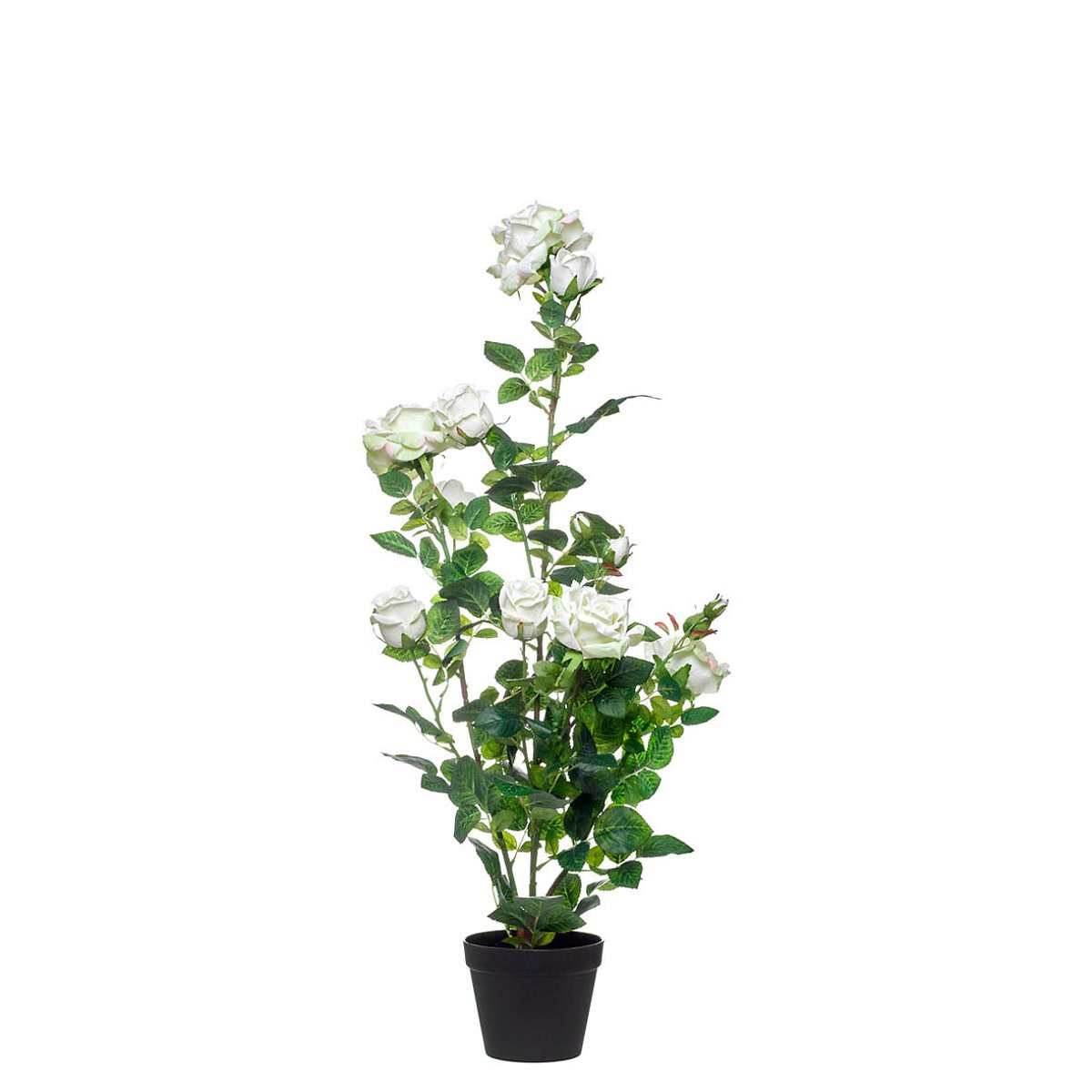 Planta artificial "Velvet Rose Tree" 95cm, BORGHESI verde/branco, BORGHESI