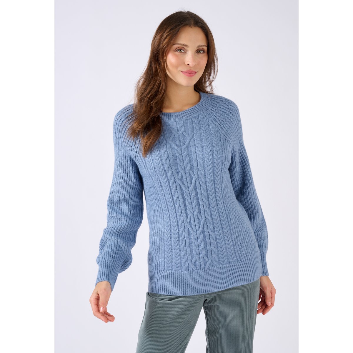Pull torsadé Thermolactyl bleu, DAMART