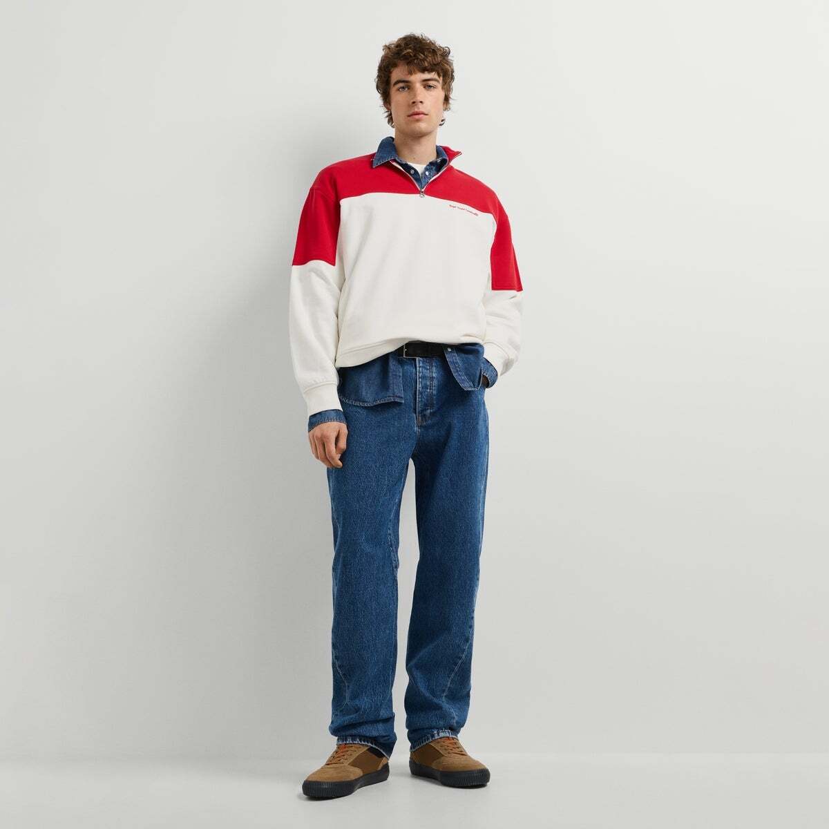 Sweat À Col Montant Coupe Casual rouge hiver, PEPE JEANS