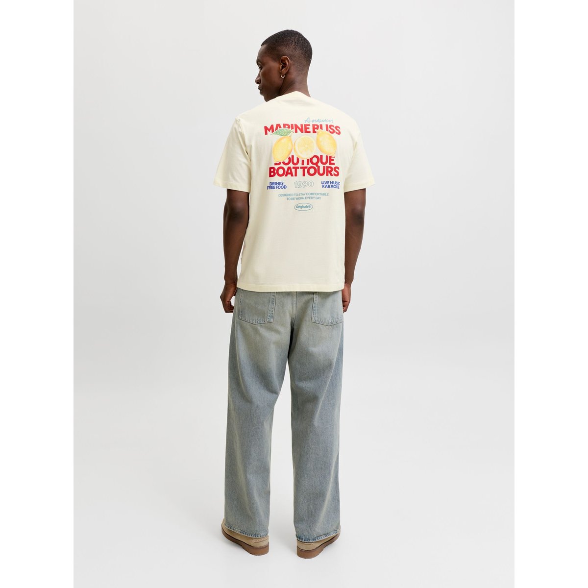 T-Shirt antique white, JACK & JONES