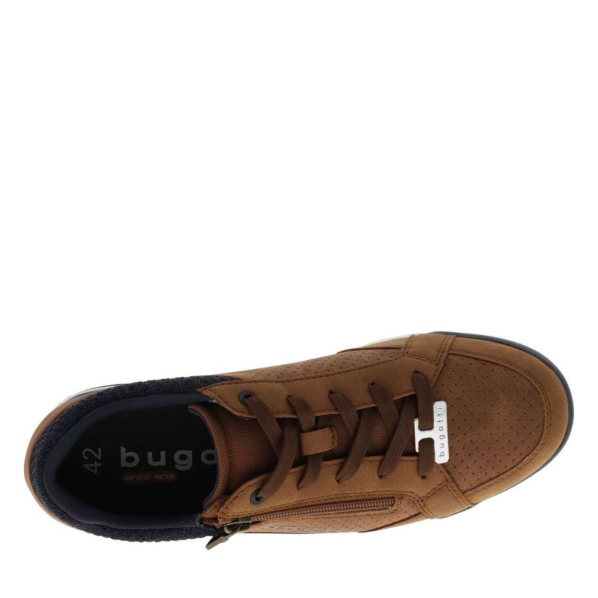 Sneakers talon plat gris, BUGATTI