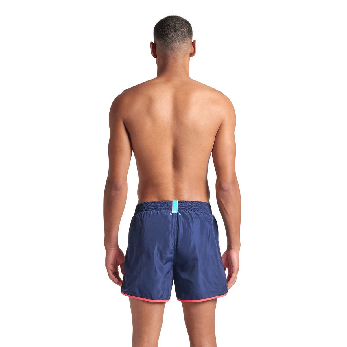 Short de plage arena Icons Team Stripe pour homme navy-calypso coral-white, ARENA
