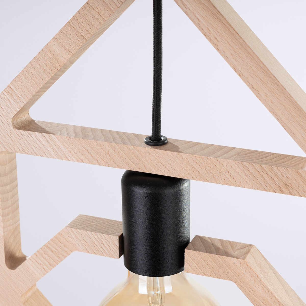 Suspension Bois Naturel E27 1 Caro naturel, EDEN