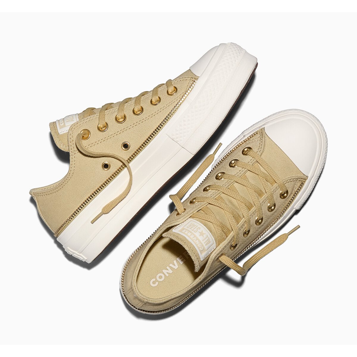 Chuck Taylor All Star Lift Ox Side Zip trainers yellow, CONVERSE