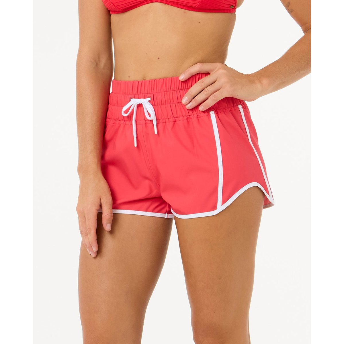 Boardshort HIGH WAIST RETRO VOLLEY 3" hibiscus red, RIP CURL