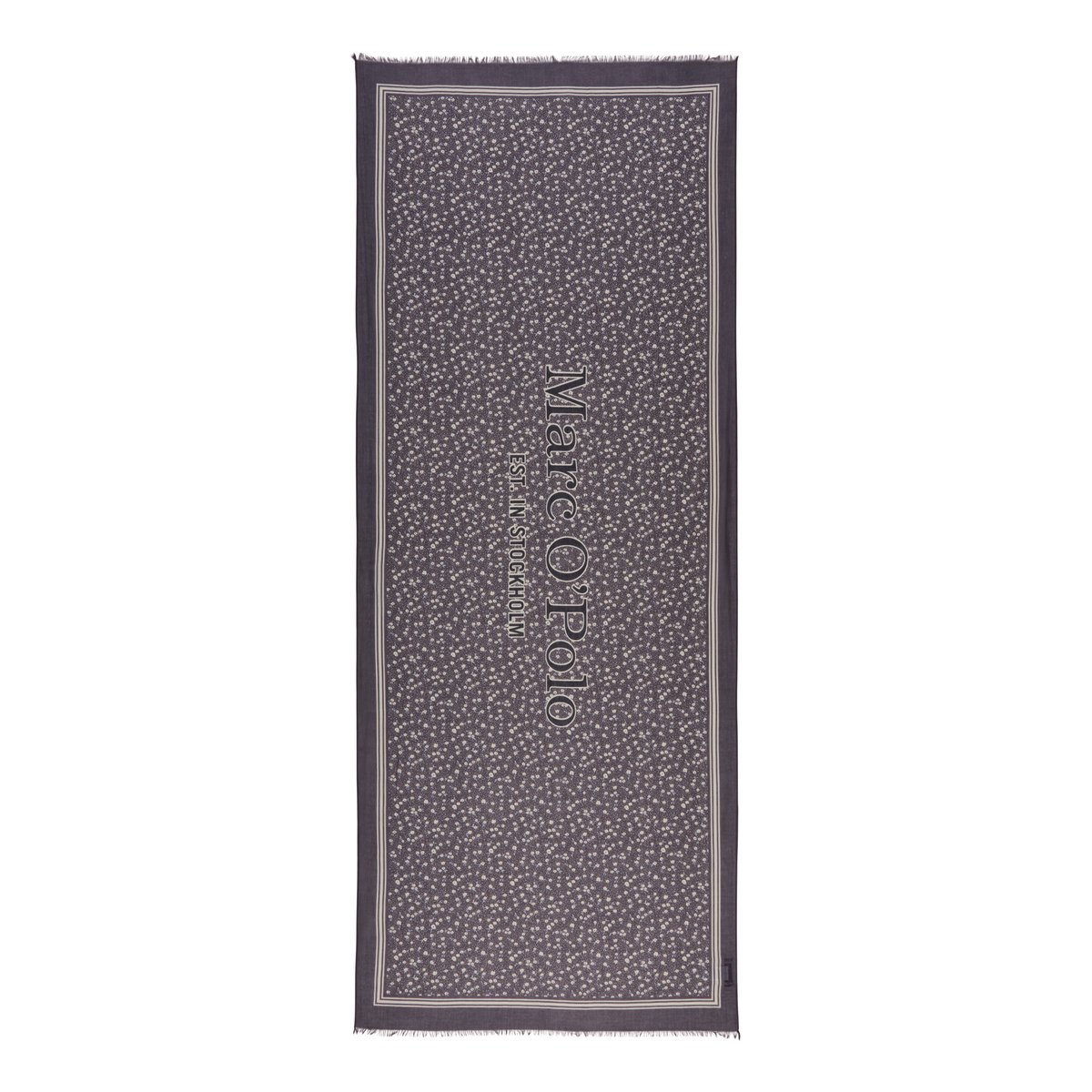 Foulard à l'imprimé allover avec TENCEL™ Lyocell gris foncé, MARC O'POLO
