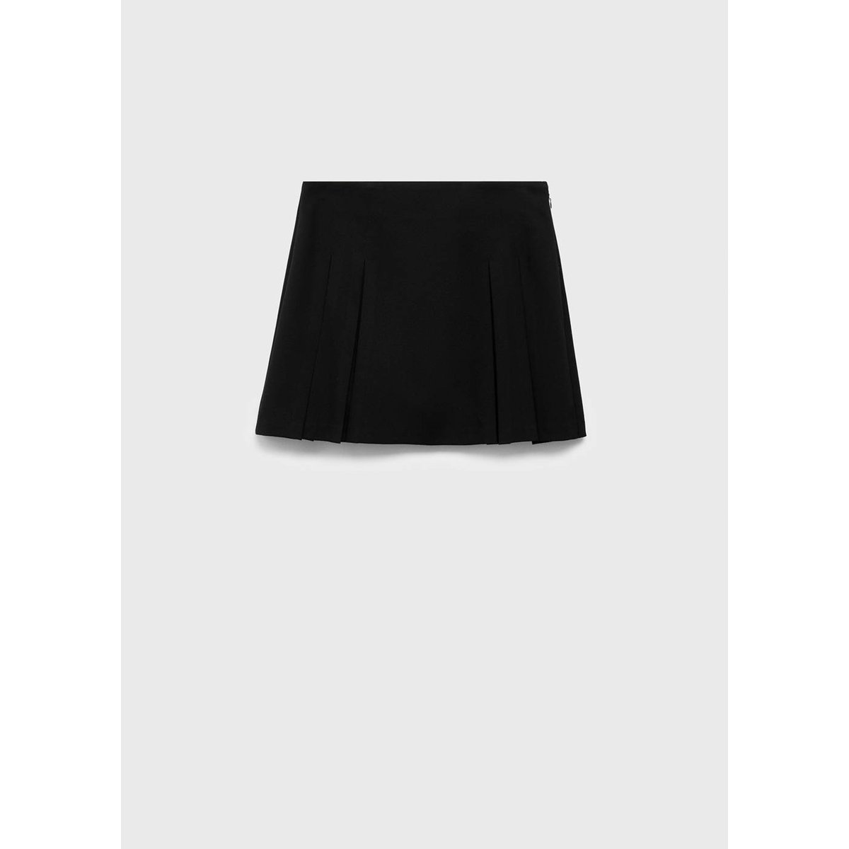 Minijupe plissée noir, MANGO