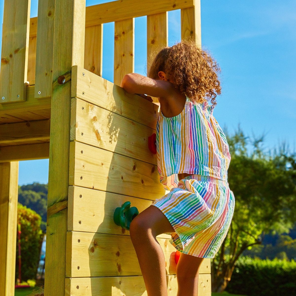 Aire de jeux pont de singe TAMARIN marron - bleu - vert, TP TOYS