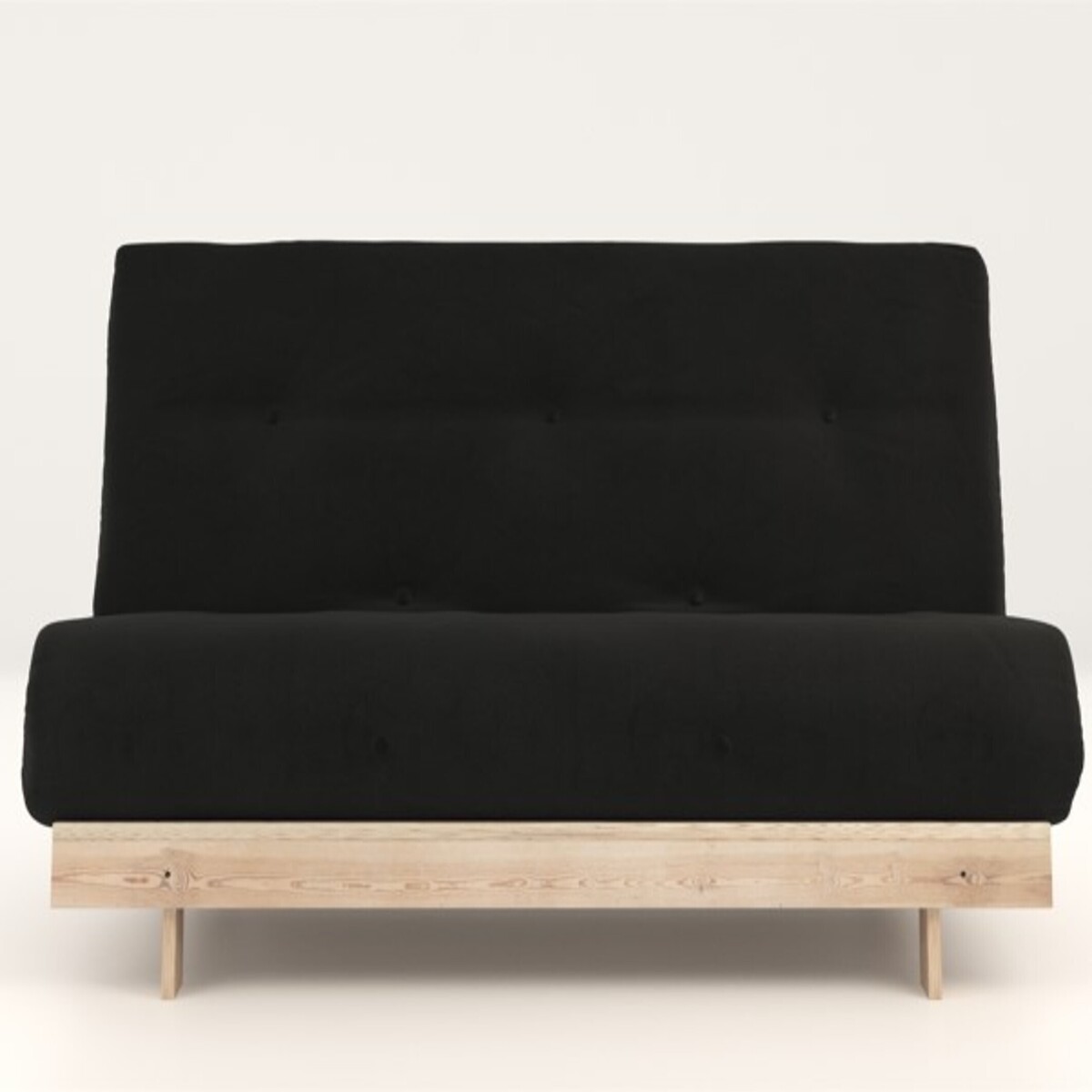 Nemuri Buttoned Double Futon Sofa Bed black, ÉDITÉ