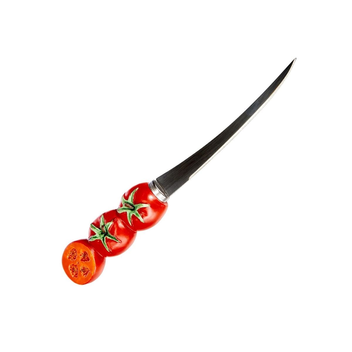 Couteau à tomates lame crantée rouge, FACKELMANN