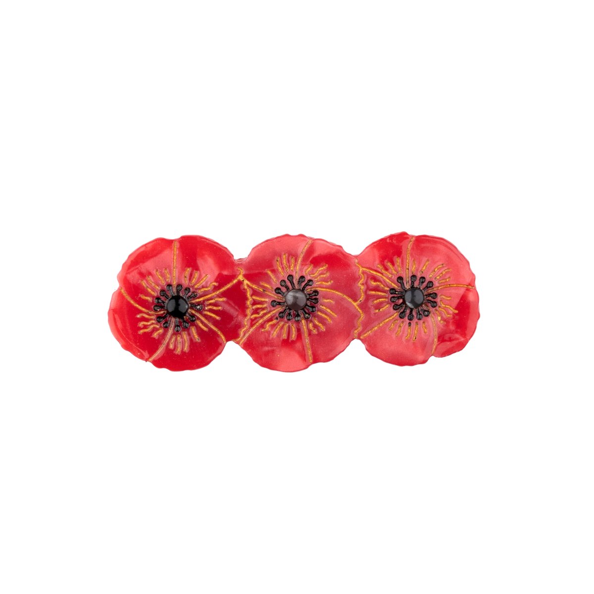 Barrette COQUELICOT rouge, COUCOU SUZETTE