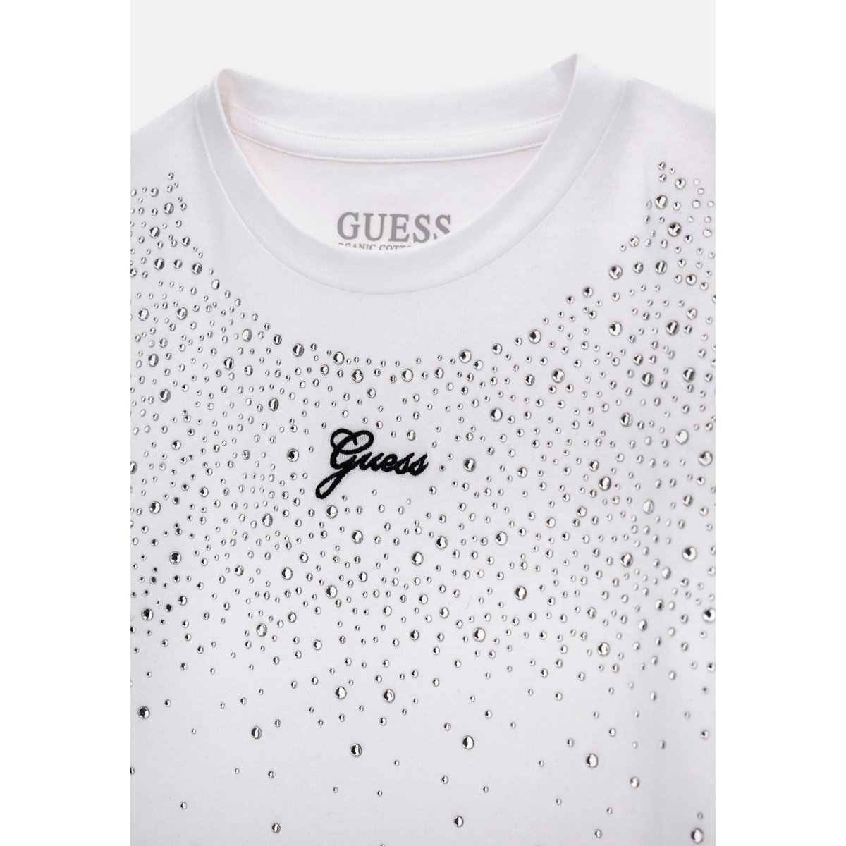 T-Shirt Logo Strass blanc, GUESS KIDS