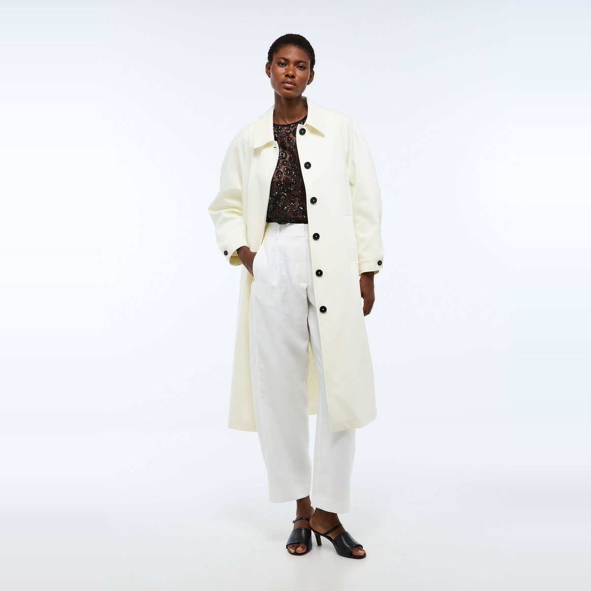 Trench contenant du coton vanilla ice, MONOPRIX