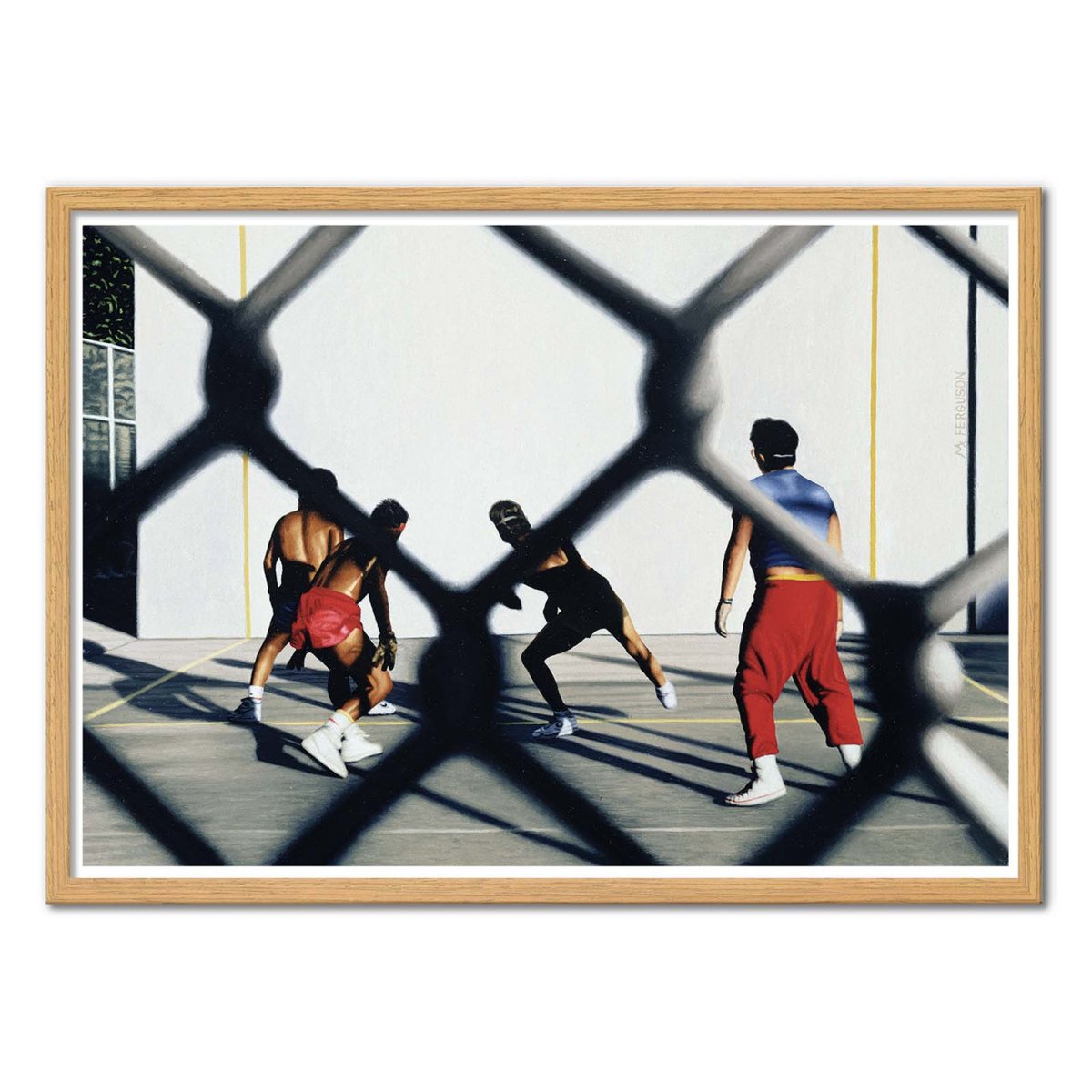 Affiche d'art - Handball Players, 2002 - Max Ferguson couleur unique, WALL EDITIONS