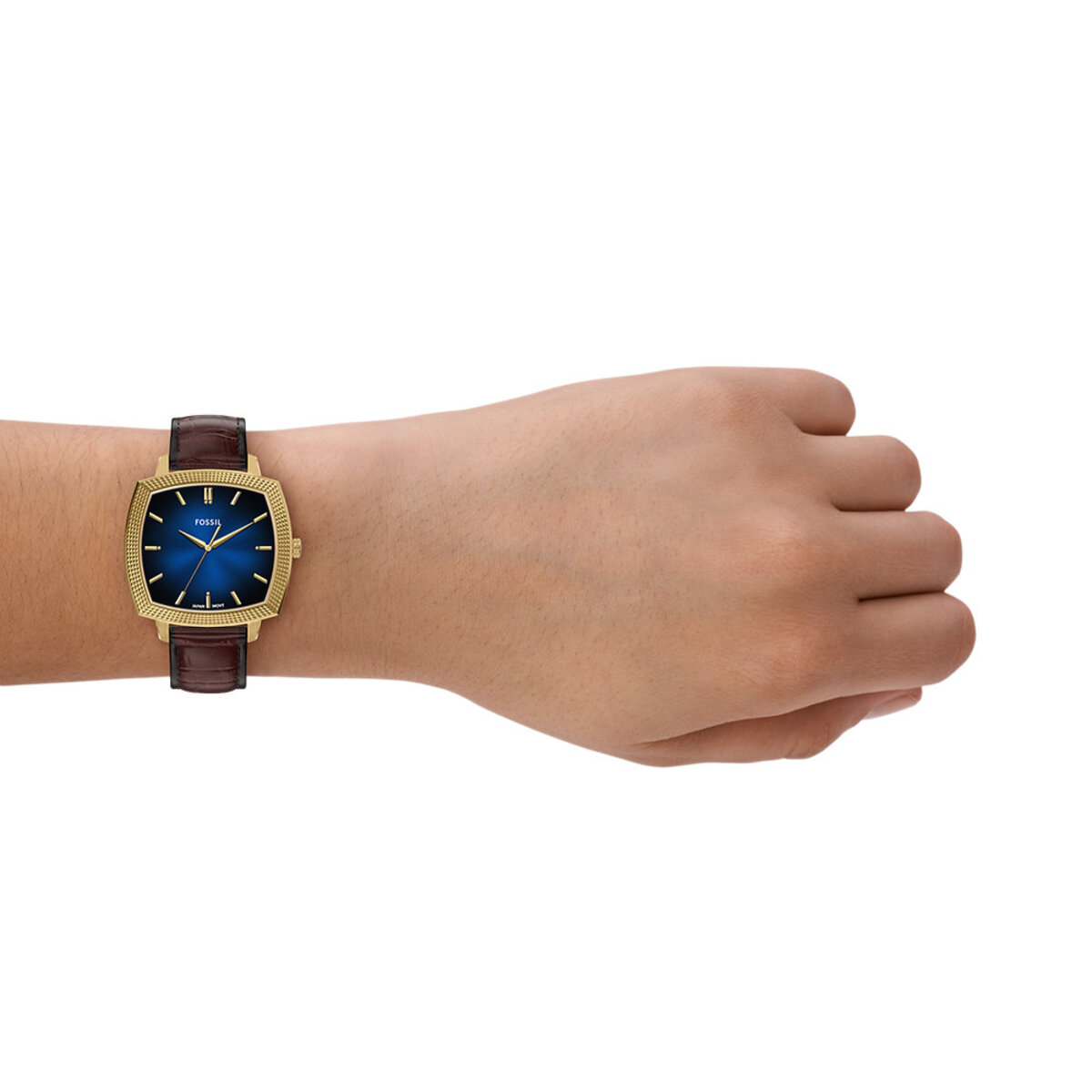 Montre Analogique MACHINE LUXE doré bleu marron, FOSSIL
