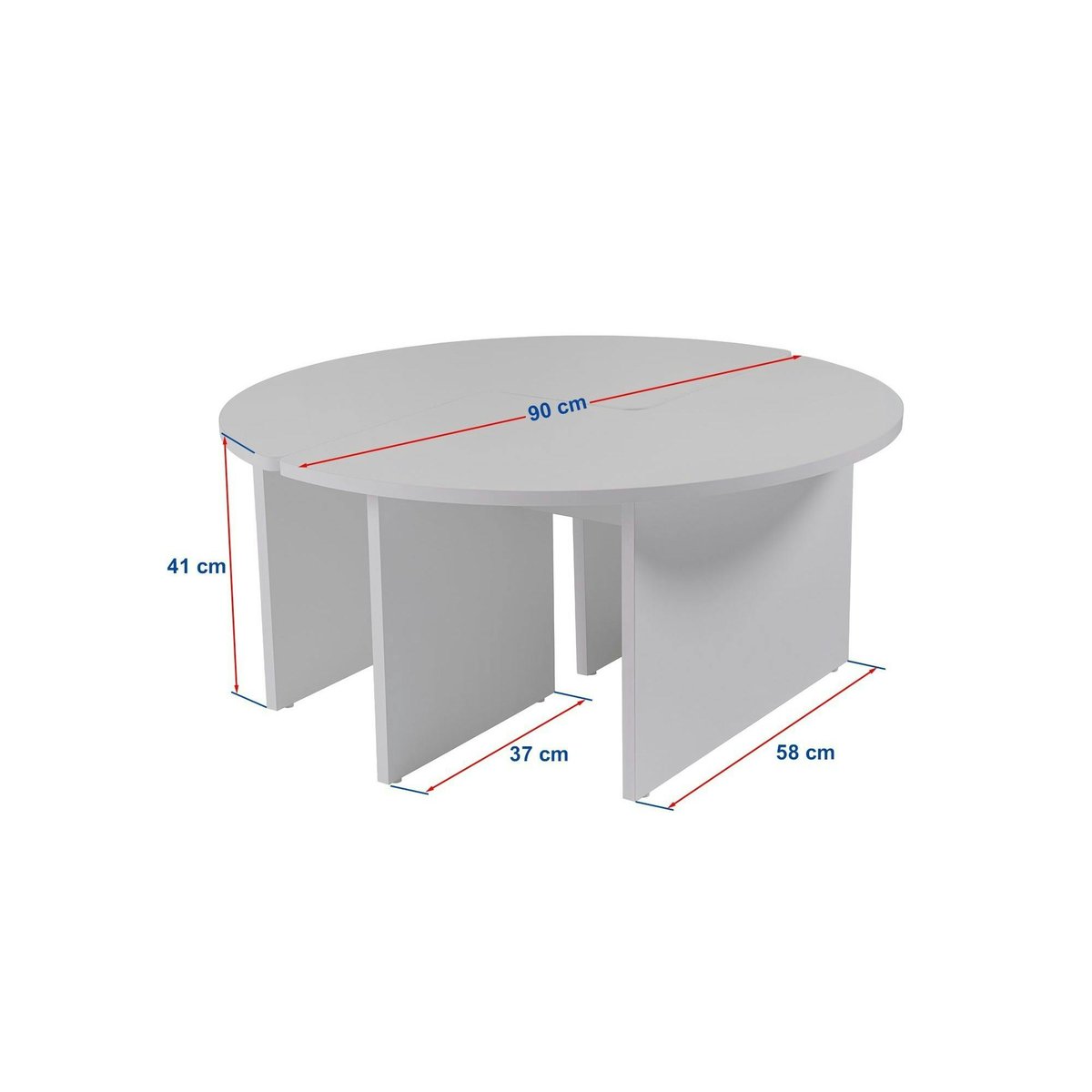 Table basse ronde - design puzzle MARFA noir, PIER IMPORT