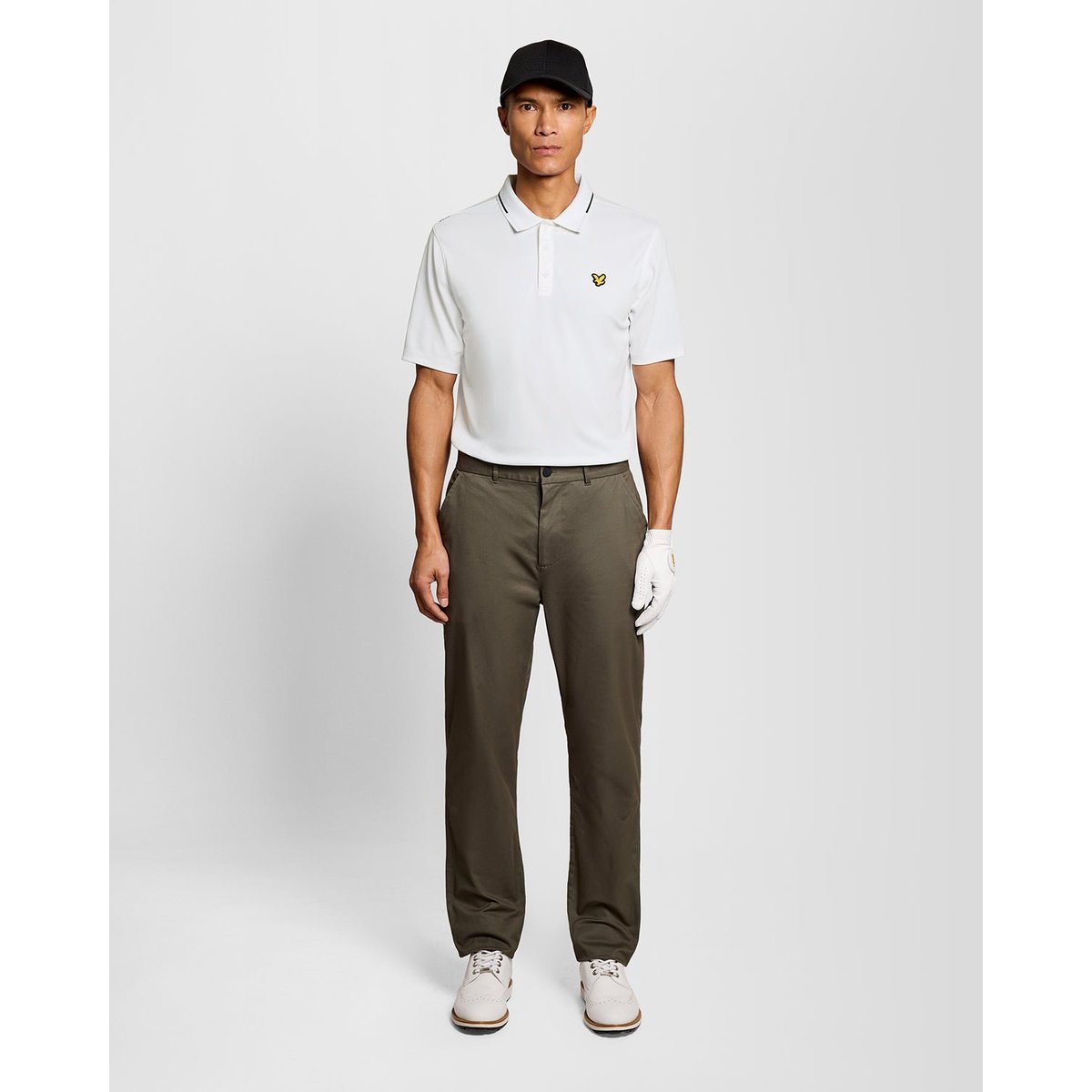 Polo à liserés contrastés technique blanc, LYLE & SCOTT
