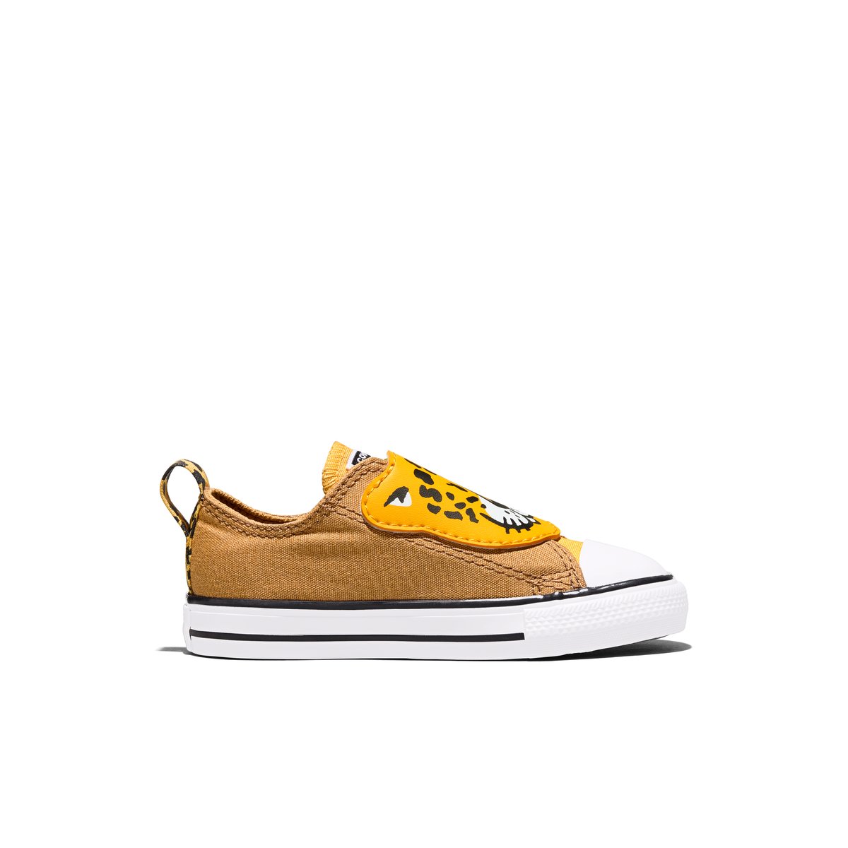 Baskets CHUCK TAYLOR ALL STAR ONE STRAP LEOPARDS EASY-ON honey stick brown/gold palm/white, CONVERSE