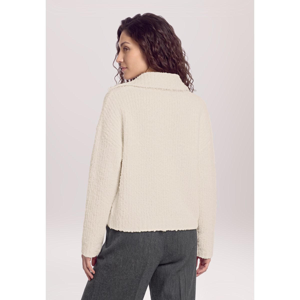 Pull-over en maille à encolure en v eggnog, CARTOON