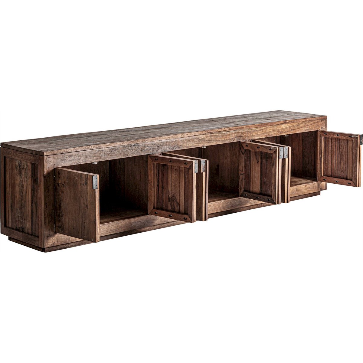 Meuble tv en bois vieilli style rustique marron bois vieilli naturel, RECOLLECTION