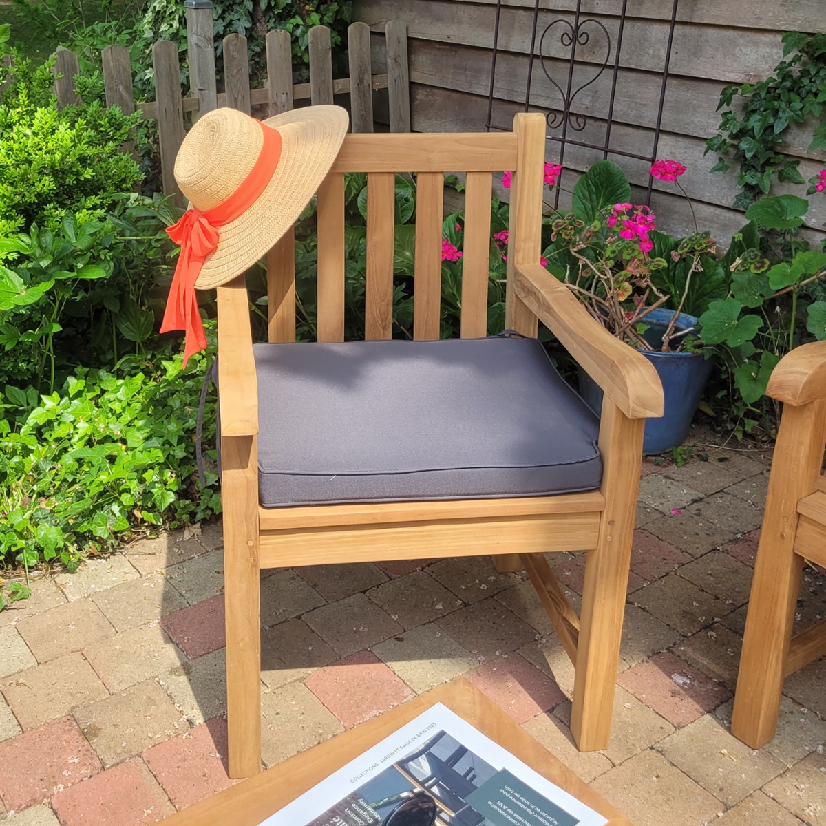 Fauteuil en teck massif Boston naturel, TECK ATTITUDE