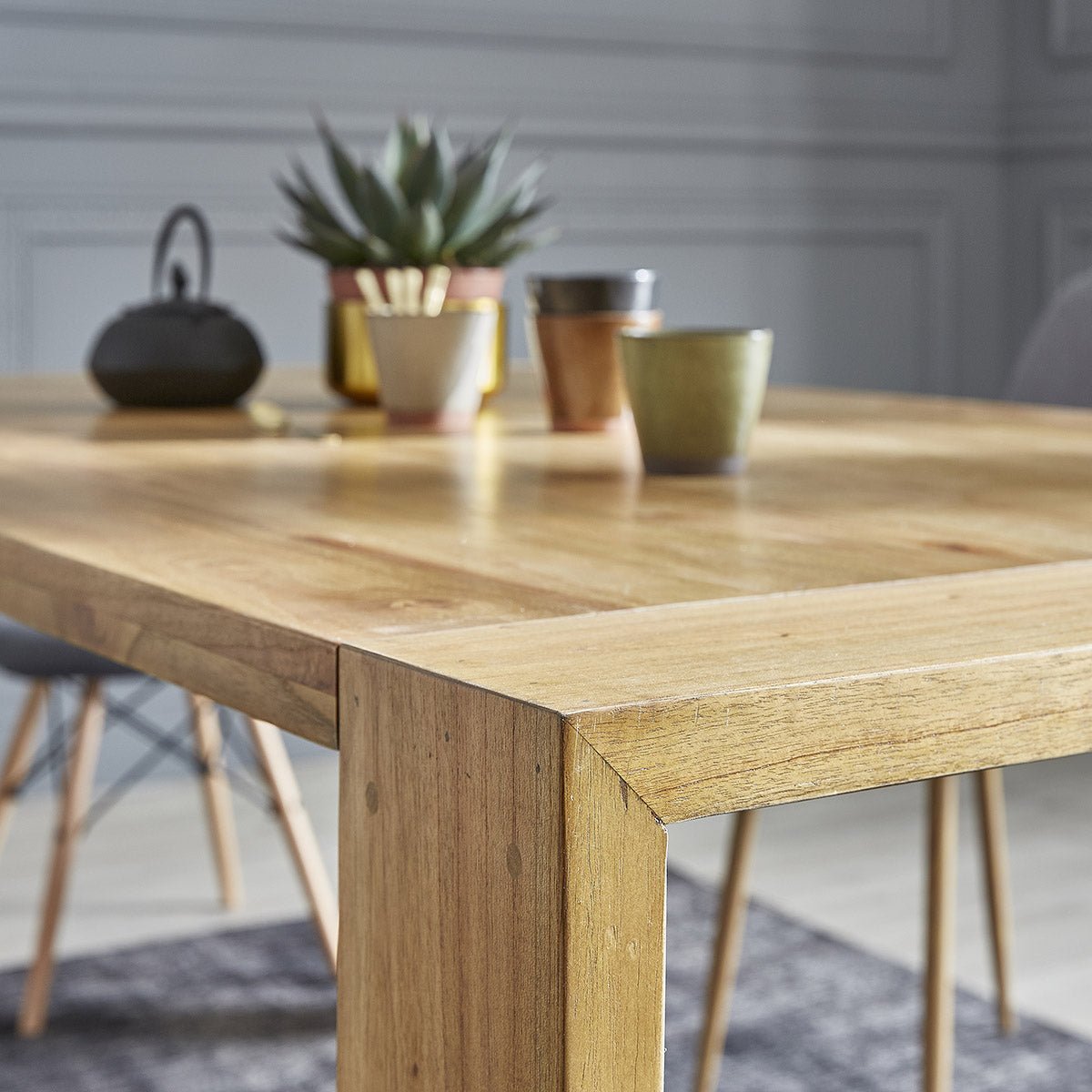 Table en bois massif 8 pers.  TILO naturel, BERAH GETAH