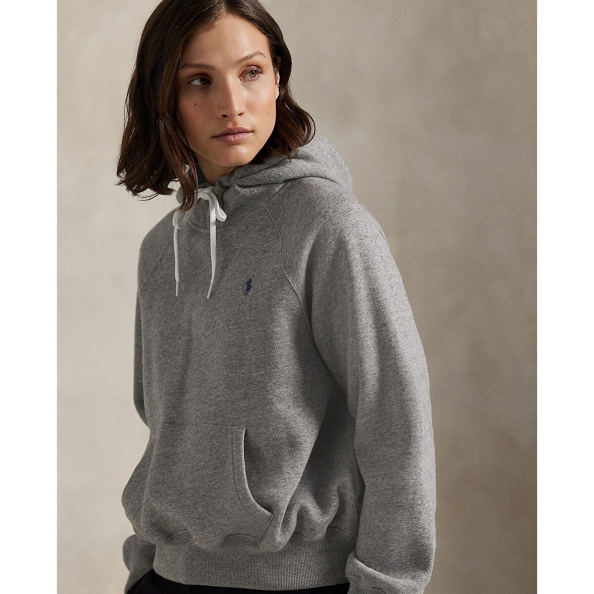 Kangaroo Pocket Long Sleeve Hoodie grey, POLO RALPH LAUREN