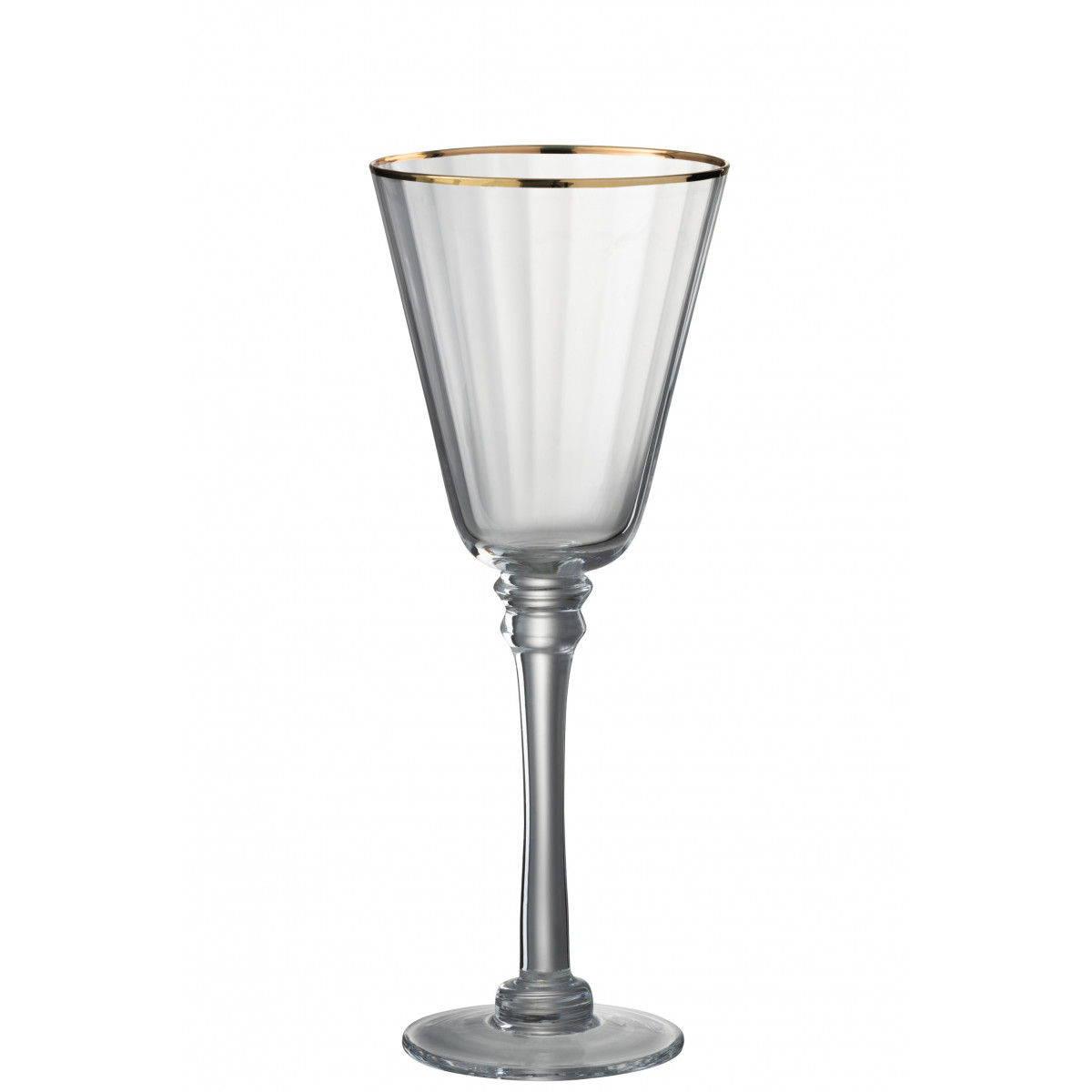 Verre à Eau en Verre transparent et liseré doré - 40cl transparent, WADIGA