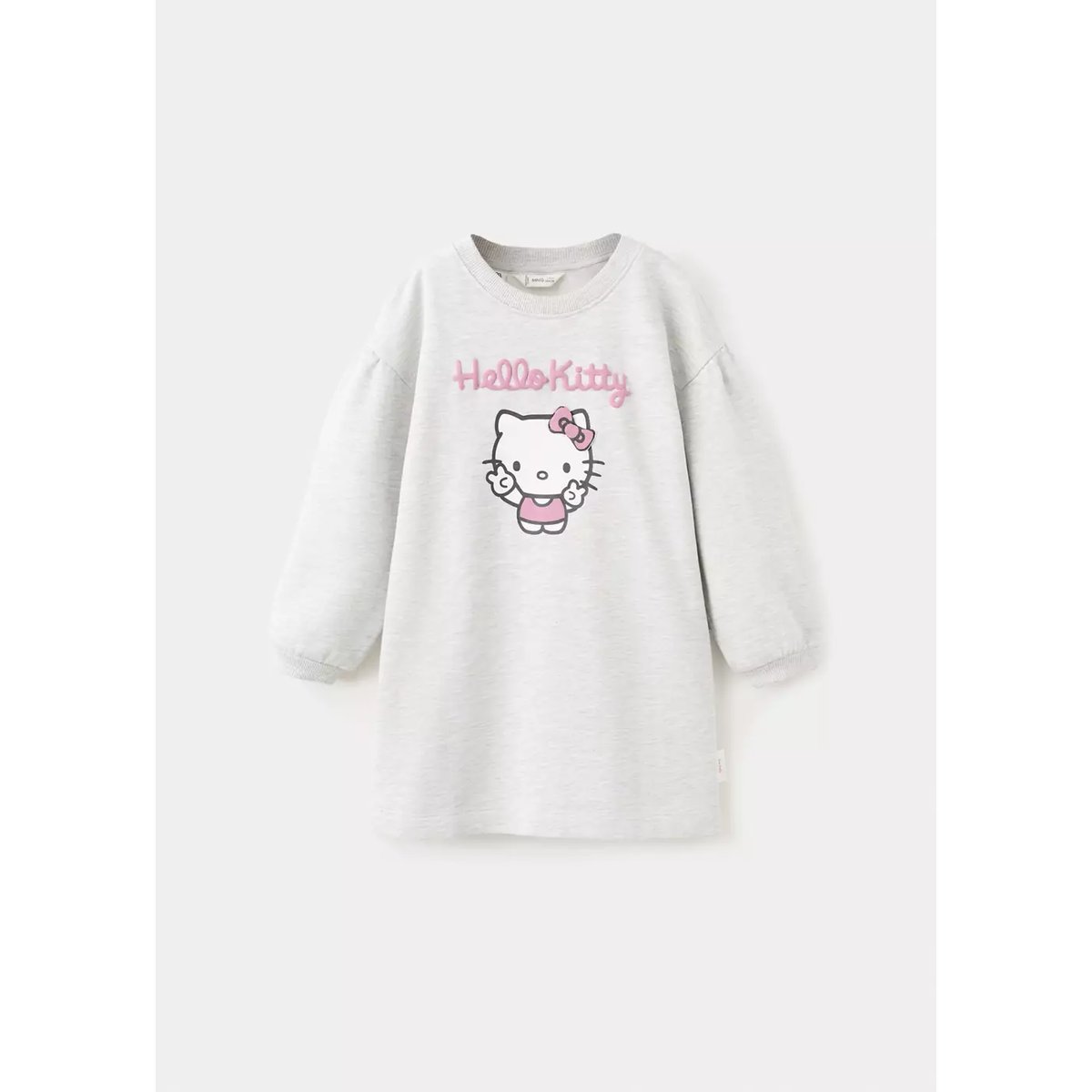 Robe sweat Hello Kitty gris chiné clair, MANGO BABY