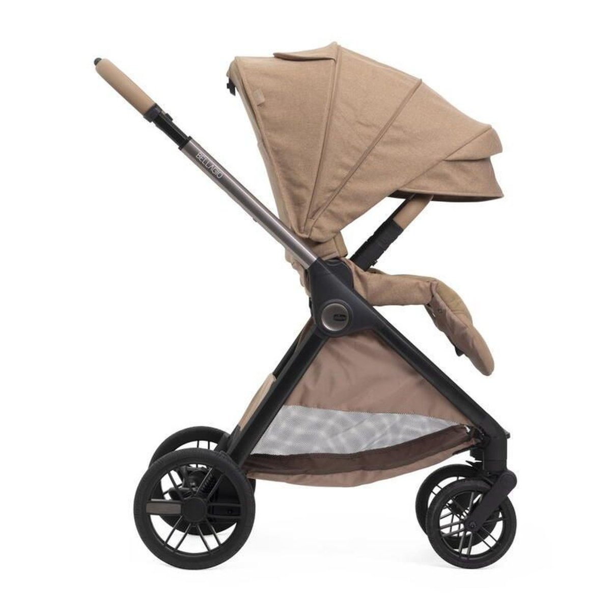 Poussette duo Bellagio 2 + siège auto First Seat Recline i-Size marron, CHICCO