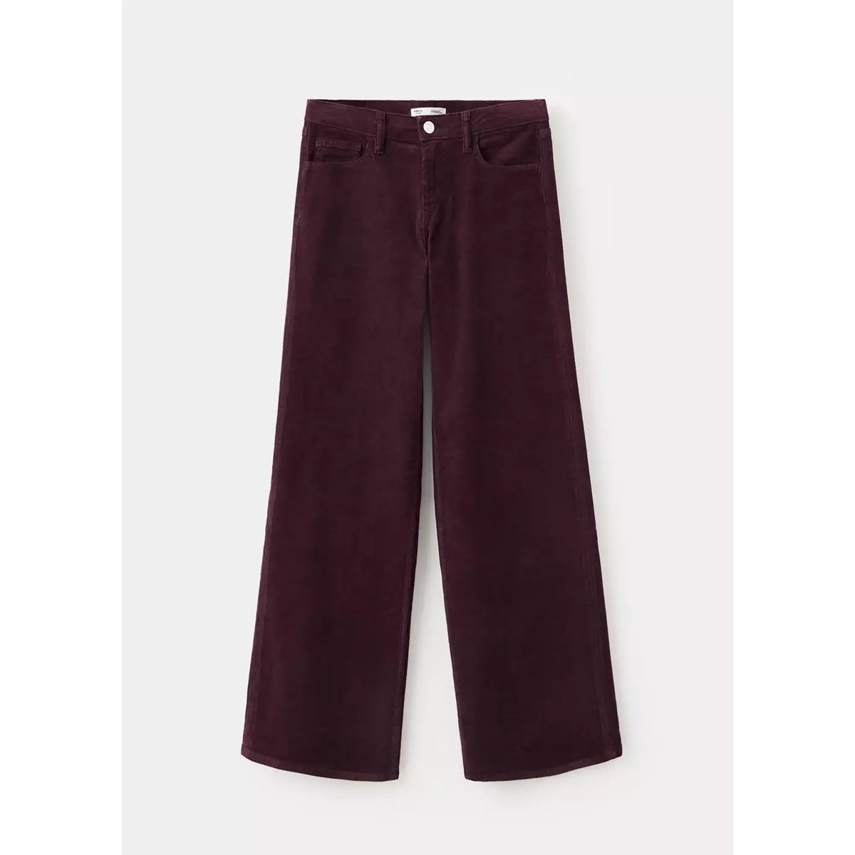 Pantalon en velours côtelé wide-leg bordeaux, MANGO TEEN