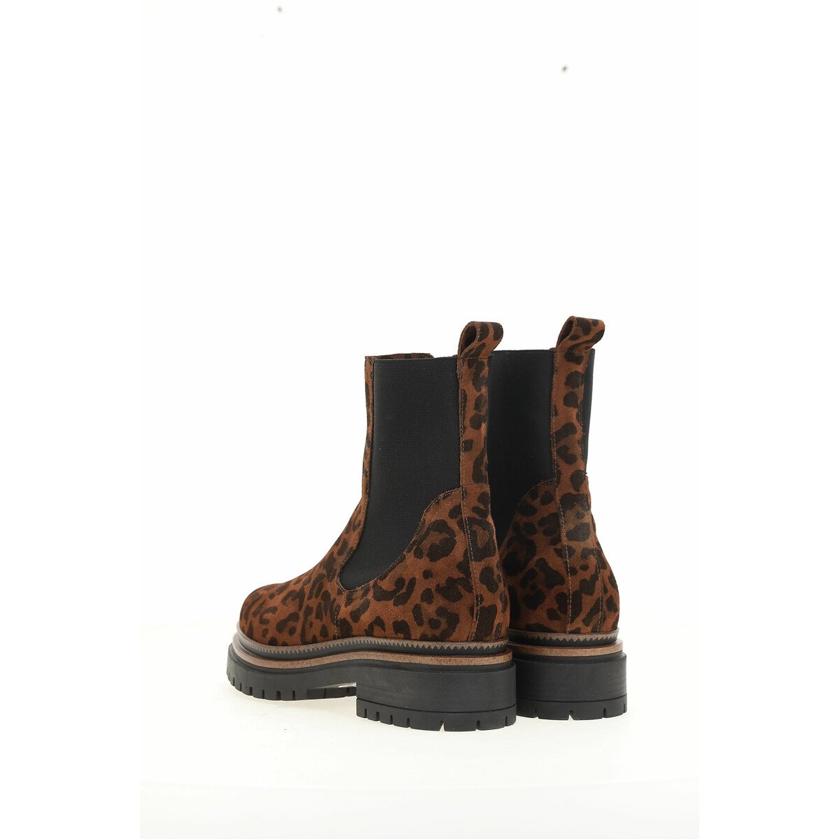 Leopard Print Ankle Boots in Suede leopard print, MJUS