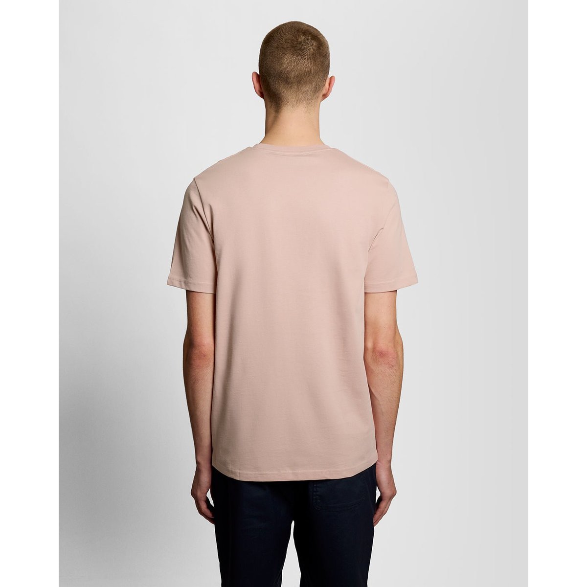 T-shirt en coton col rond rose pamplemousse, LYLE & SCOTT