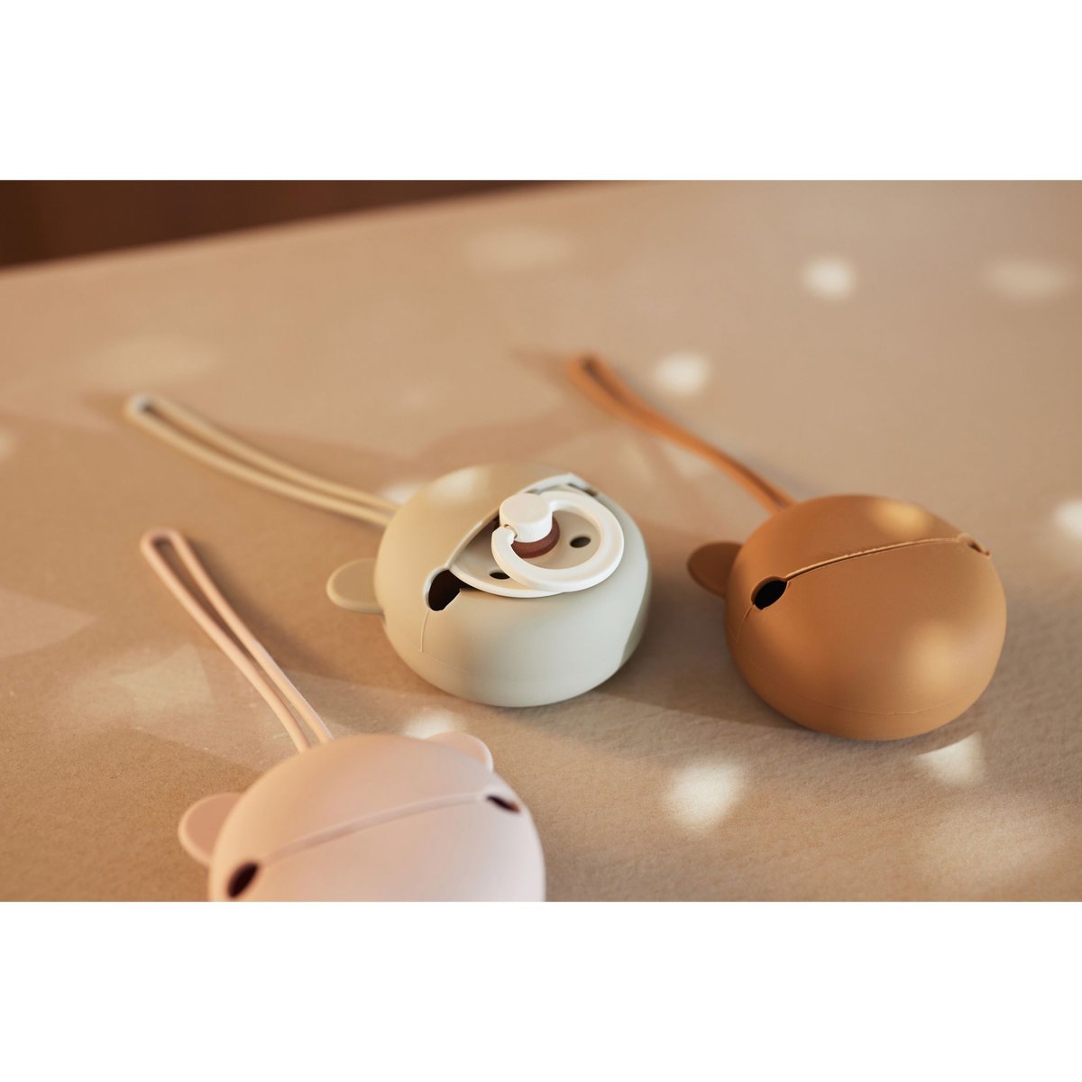 Étui à sucette en silicone caramel, JOLLEIN