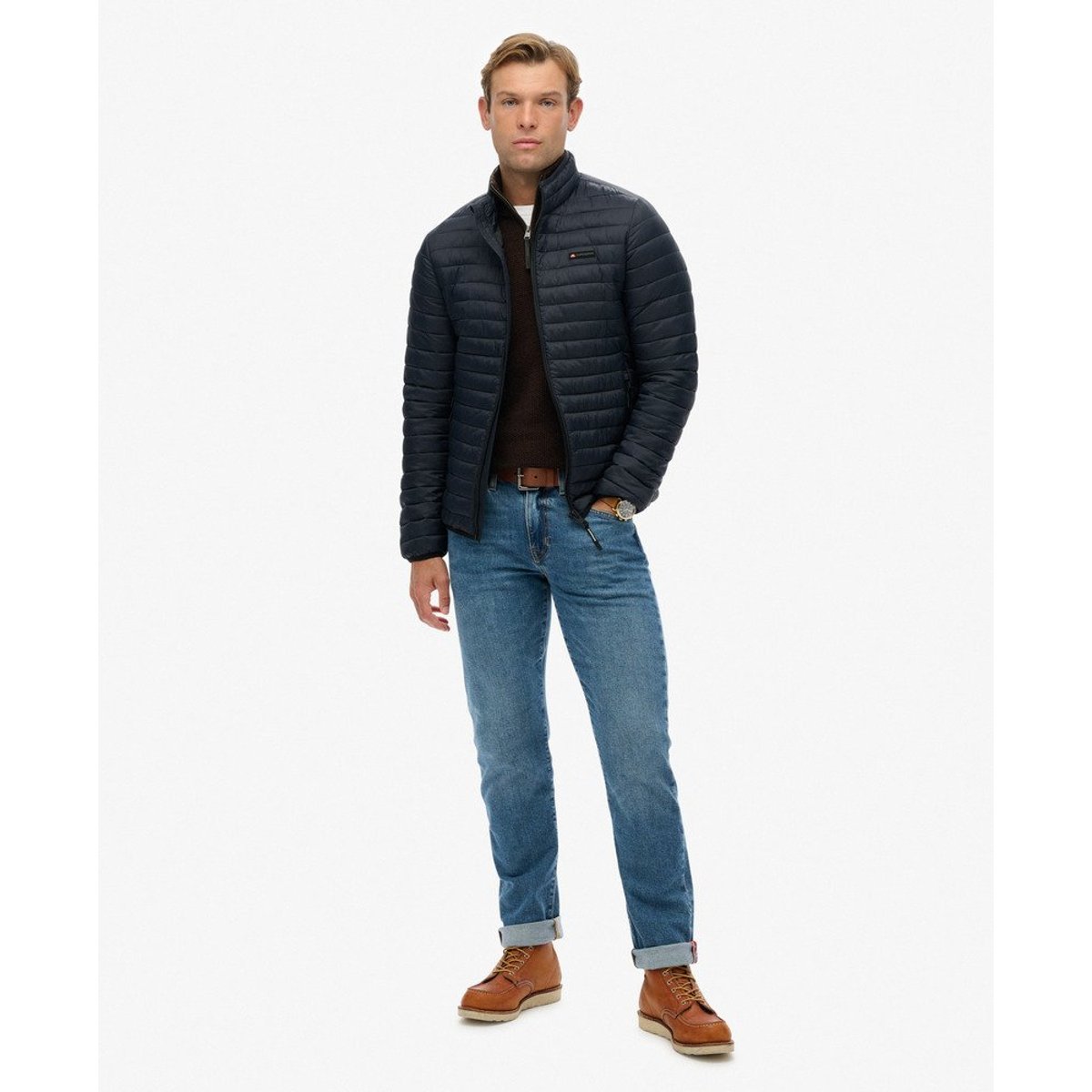 Doudoune Fuji Lite bleu marine éclipse, SUPERDRY