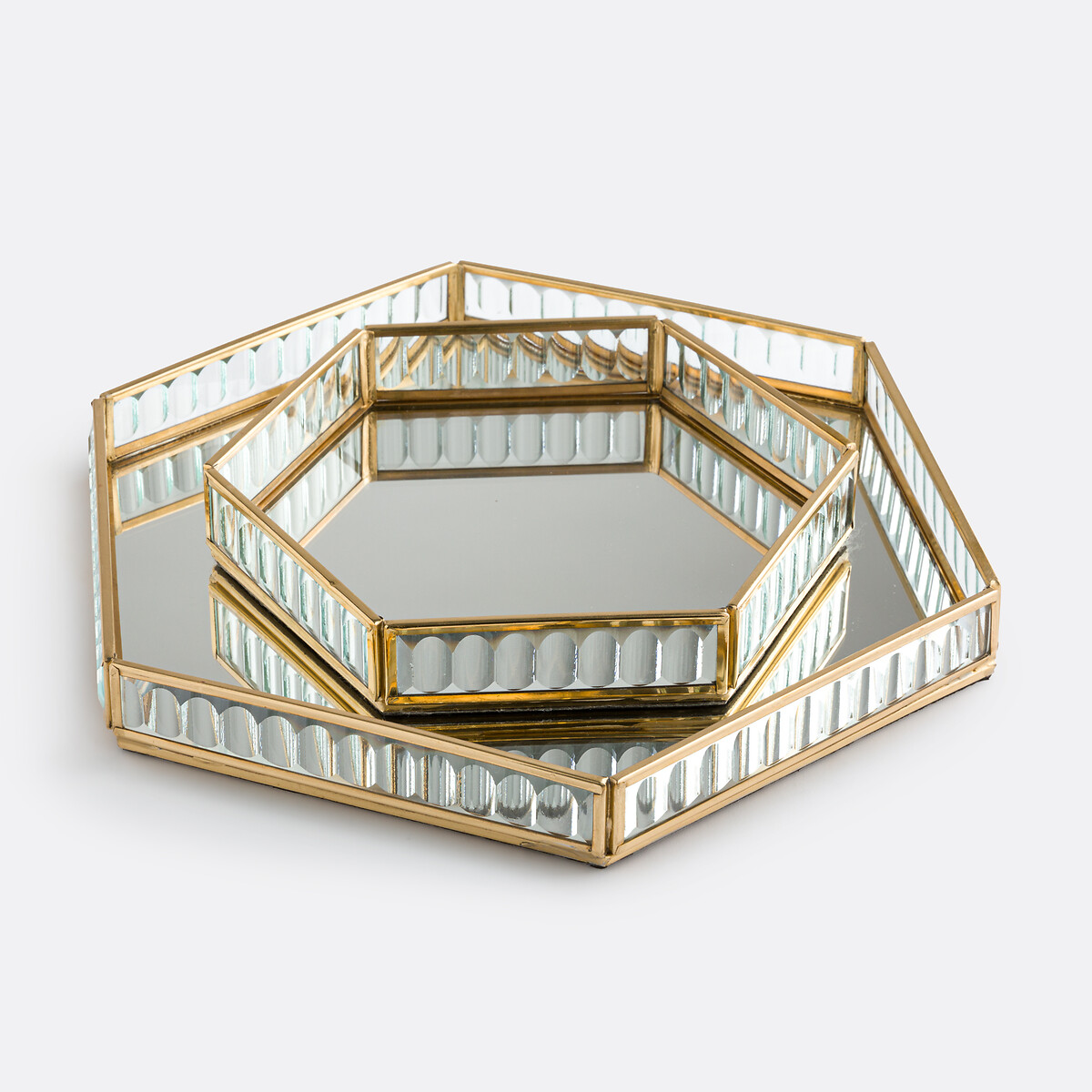 Vide-poche laiton et verre L21 cm, Uyova laiton, LA REDOUTE INTERIEURS