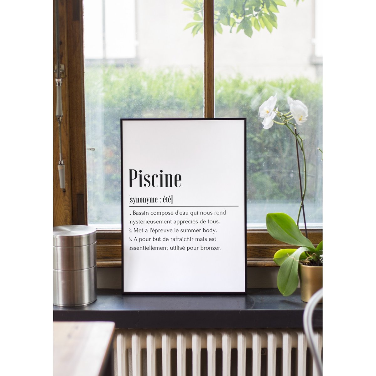 Affiche Définition Piscine blanc, L'AFFICHERIE