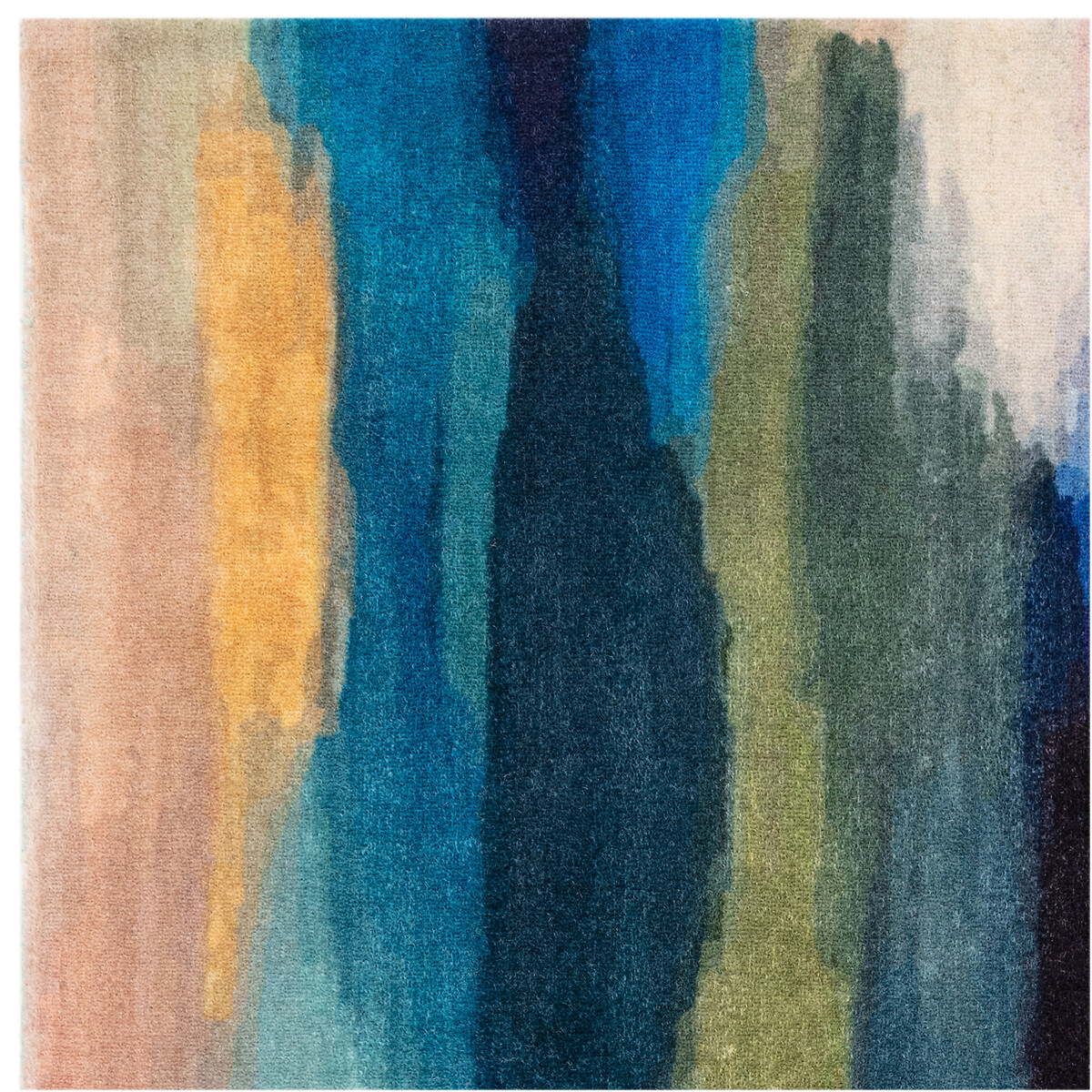 Watercolour Space Dye Effect Rug in 100% Wool multi-coloured, SO'HOME