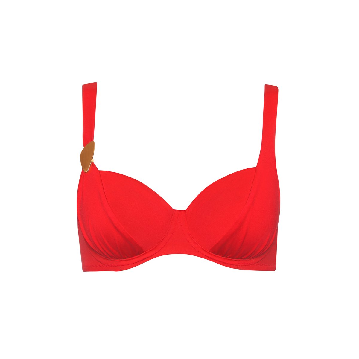 Haut maillot de bain armaturé Okinawa rouge, LISCA