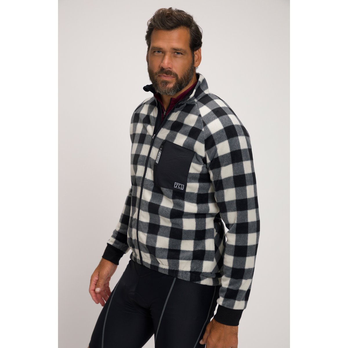 Veste en peluche noir, JP1880