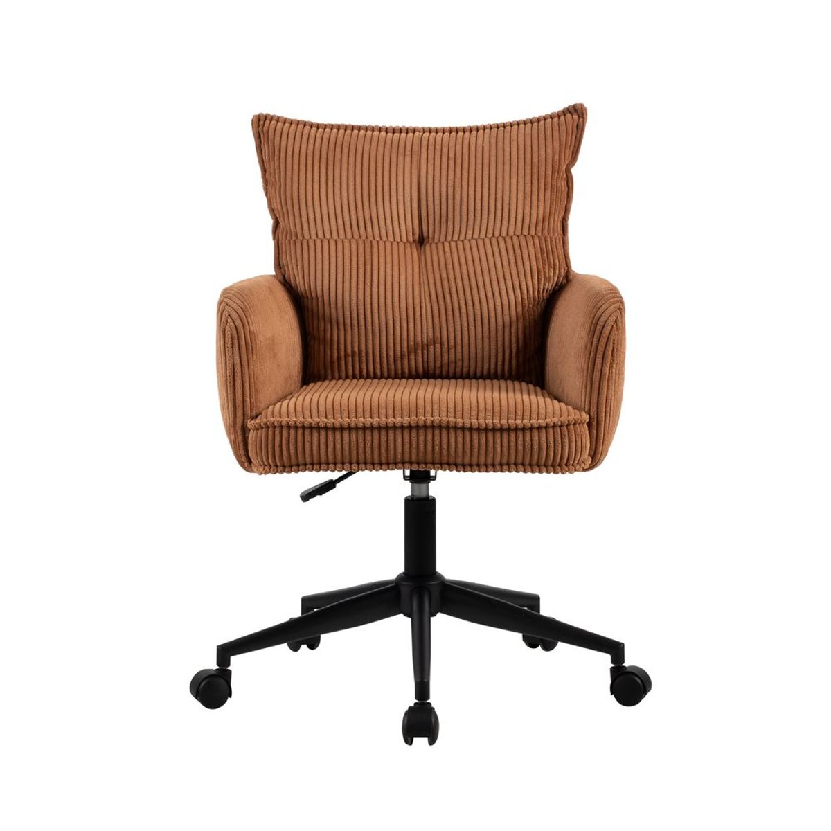 Chaise de bureau velours côtelé caramel, ZAGO