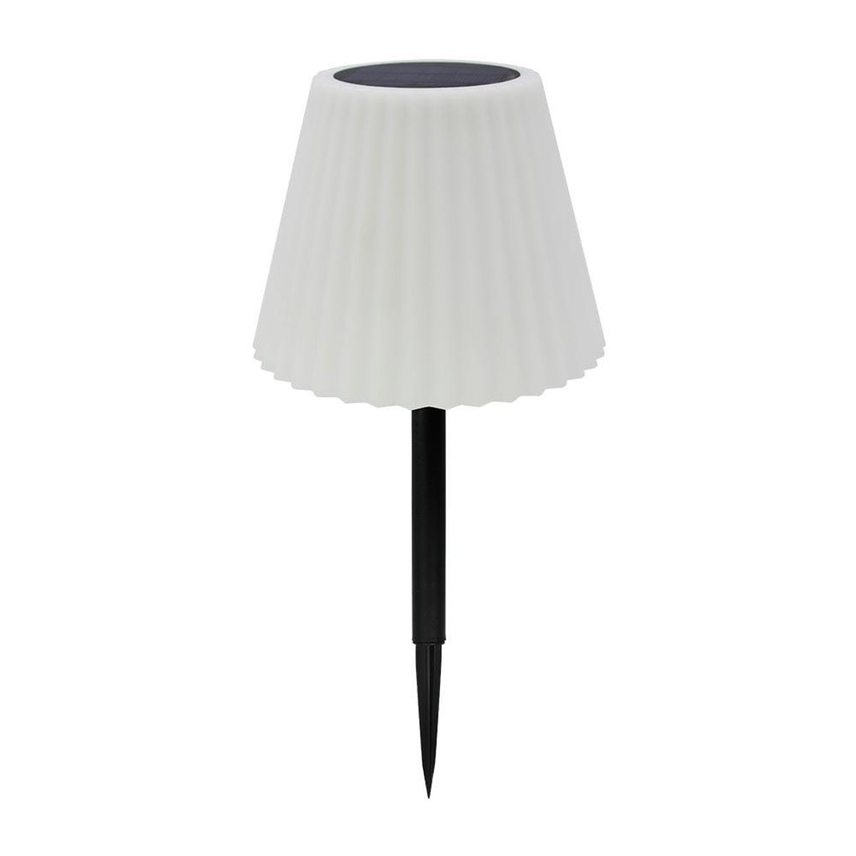 Lampe de table solaire LADY SPIKE BOUFFANT gris, LUMISKY