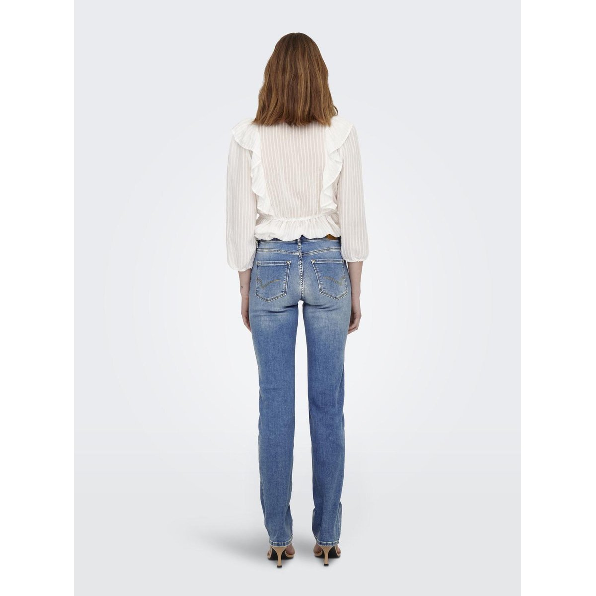 Jean Coupe Droite ONLALICIA Taille classique Straight Fit Jeans medium blue denim, ONLY
