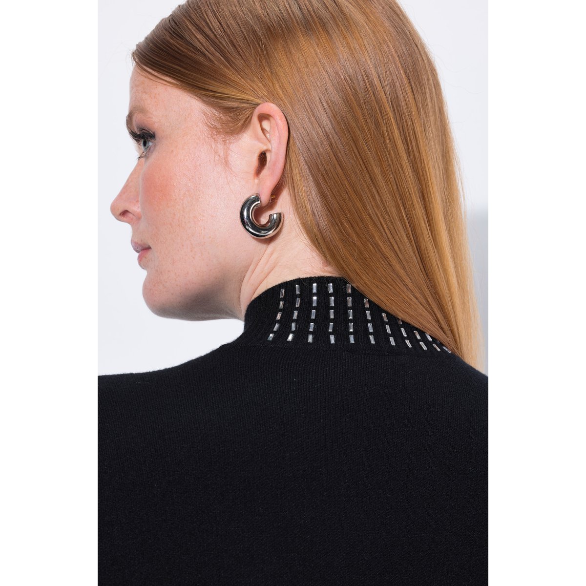 Pull à col montant et manches longues noir, ULLA POPKEN