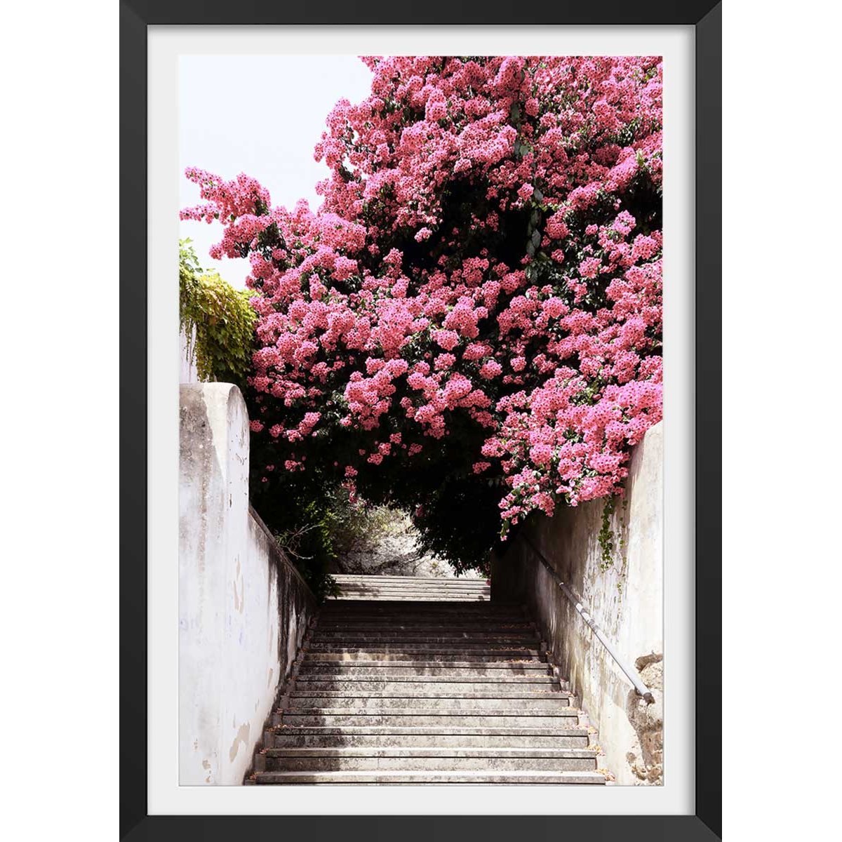 Affiche welcometoportugal secret street affiche + cadre en bois - noir, HEXOA